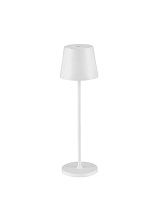 Sandy White Aluminium & Acrylic LED 2 Watt 192Lm 2700K DC 5 Volt IP54 Switch On/Off Rechargeable with PG base or White USB Type C Wire D: 11.4 H: 39.5 cm