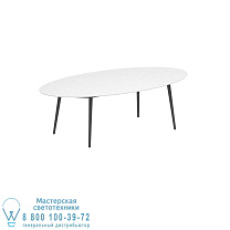 STYLETTO СТАНДАРТНЫЙ ОБЕДЕННЫЙ СТОЛ 250X130CM АЛЮМИНИЕВЫЕ НОЖКИ АНТРАЦИТОВАЯ КЕРАМИЧЕСКАЯ СТОЛЕШНИЦА БЕЛЫЙ Royal Botania