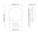 CROSSHATCH NUMBER BLACK LED 10W 895lm 2700K 25 x 19 x 42 cm; CROSSHATCH NUMBER BRASS CRI≥90 230V DIM PHASE CUT VOL 0,02 m³