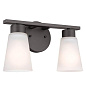 Stamos 14" 2 Light Vanity Light Olde Bronze настенный светильник 55120OZ Kichler — фото 4
