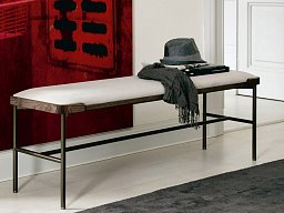 Банкетка Astol Porada на металлической раме ASTOL-BRONZORO-L0F0TG-NABUK2130
