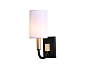 Бра Newport Darina 35201/A black+brass — фото 1