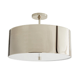 49269 Arteriors Tarbell потолочный светильник накладной с металлическим абажуром цвета шампань