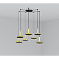 20161-7L WHIZZ SATIN GOLD/BLACK PENDANT LAMP E27 60W 7L подвесной светильник Faro barcelona