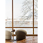 2832-0900 Uno Design House Stockholm Круглый пуф увеличенного размера в светлой обивке — фото 3