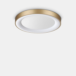 370637 Ideal lux Planet потолочный накладной светильник круглой формы с металлическим ободом и матовым рассеивателем