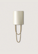 French Brass shown with 6 Semi Cylinder in Ivory Silk with Cream Card lining
