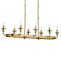 Vetivene 8 Light Linear Chandelier Natural Brass люстра 52453NBR Kichler — фото 8
