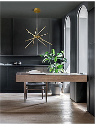 9180782 Nova Luce Raccio подвесной светильник с пересекающимися профилями и направленным тёплым свечением