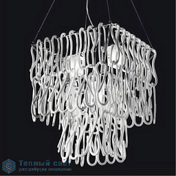5121/3S Cremasco Medusa подвесная люстра с тремя каскадными ярусами из изогнутых стеклянных элементов