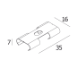 FTL35 - FIXATION SET / CORNER 180° Delta Light ILP