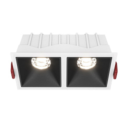 DL043-02-10W4K-D-SQ-WB Maytoni Alfa встраиваемый потолочный светильник с двумя утопленными источниками света