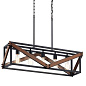 Barrington 32" 5  Light Linear Chandelier Distressed Black and Aged Faux Wood люстра 82345 Kichler