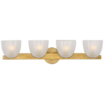 Carola 4-Light Bath Sconce полированная старая латунь с матовым стеклом