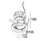24210 9210 W Delta Light IMAX II ROUND ADJUSTABLE LP Утопленный точечный светильник — фото 5