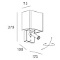 05-6422-81-14 настенный светильник Leds C4 Gamma Shade Square никель