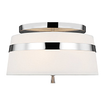 Cordtlandt Small Semi-Flush Mount полированный никель с льняными абажурами