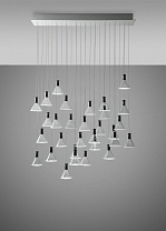 подвесной светильник с алюминиевой структурой и каскадным размещением