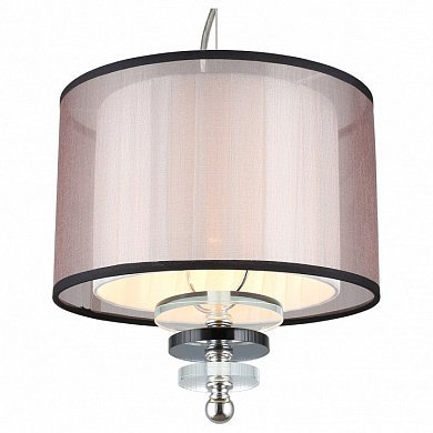 подвесной светильник с четырьмя плафонами серебристый