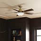 52" Vinea 5 Blade LED Indoor Ceiling Fan Brushed Natural Brass люстра-вентилятор 300345BNB Kichler — фото 5