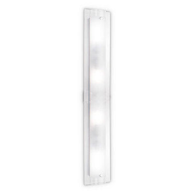 настенный светильник вытянутой формы с прозрачным корпусом и мягким свечением