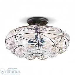 5364/P3 MM lampadari Soffiati потолочный светильник с прозрачными стеклянными плафонами на металлическом основании
