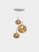 Подвесная система Tom Dixon Whirl Trio-Round - Золотой полированный Поликарбонат