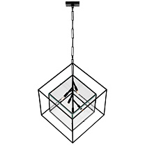 Cubed X-Large Pendant состаренное железо с прозрачным стеклом