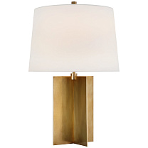 Costes Medium Table Lamp полированная старая латунь с льняным абажуром