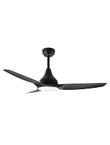 Black Steel & Glass ABS Blades 5 Speeds DC Motor 24 Watt < 30 dB 220-240Volt LED 18 Watt 650Lm 3000K IP20 Blades L: 62