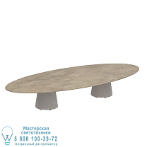 СТОЛ CONIX ELLIPSE 320X140 СМ НА ВЫСОКИХ НОЖКАХ ДЛЯ ЗАЛОВ БЕТОН ЦЕМЕНТ СЕРЫЙ - СТОЛЕШНИЦА КЕРАМИЧЕСКАЯ TERRA SABBIA Royal Botania