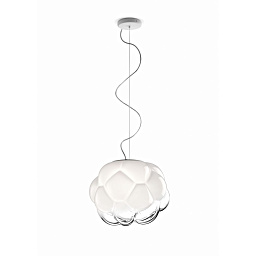F21A02 71 Fabbian Cloudy подвесной светильник с несколькими матовыми плафонами на тросах