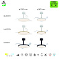 9007 Mantra SLIM FAN светильник с вентилятором 50W 5500lm 2700-5000K — фото 5