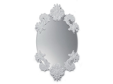 OVAL MIRROR W/O FRAME WHITE Овальное настенное зеркало Lladro 01007767
