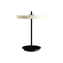 Asteria Table Pearl White - black base