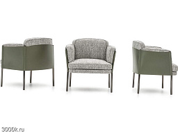 Shelley lounge Мягкое тканевое кресло с подлокотниками Minotti