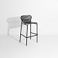 M0745401 WEEK-END Petite Friture Барный стул садовый металлический черный H80 — фото 2