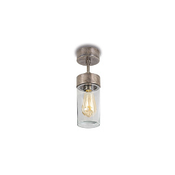 3357 Moretti Luce Silindar уличный потолочный светильник в цилиндрическом корпусе с прозрачным стеклом