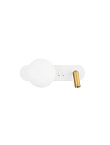 Sandy White Metal & Glass LED G9 1x5Watt 100-240Volt Bulb Excluded & LED 3Watt 220-240Volt 182Lm IP20 3000K Switch On/Off L:29.5 W:13.6 H:12.5 cm