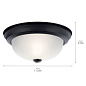 11.25" 2 Light Flush Mount Black потолочный светильник 8111BK Kichler — фото 1