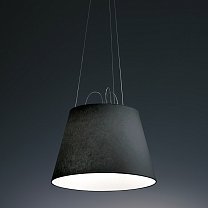 Tolomeo Mega, чёрный, чёрный тканевый абажур Ø52 см
