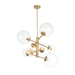 SL1150.203.08 ST-Luce Liora подвесная люстра с множеством стеклянных шаров на золотистом каркасе