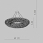 Metal Lux Astro SP 28L крупный современный подвесной светильник янтарь; хром 206.610.06 — фото 3
