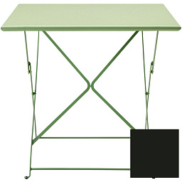 FLTPQM2B48 Ethimo Flower Складной стол 80x80 см, цвет «Сепия черный»
