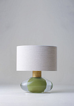 Split Pea with Decayed Gold Collar shown with 16 Straight Oval in Natural Linen with Cream Card lining