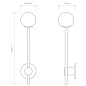 1424004 Orb Single Astro lighting настенный светильник матовый чёрный — фото 7