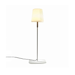 Glow floor lamp coated aluminium, teak & PE shade уличный напольный светильник Royal Botania