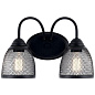 Voclain 16" 2 Light Vanity Light with Mesh Shade Black настенный светильник 55042BK Kichler — фото 1