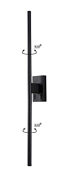 LARGO AP12W BLACK Crystal Lux LARGO настенное бра с тонким вертикальным корпусом черного цвета