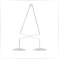 24504 SLIM LED White double extensible pendant lamp подвесной светильник Faro barcelona